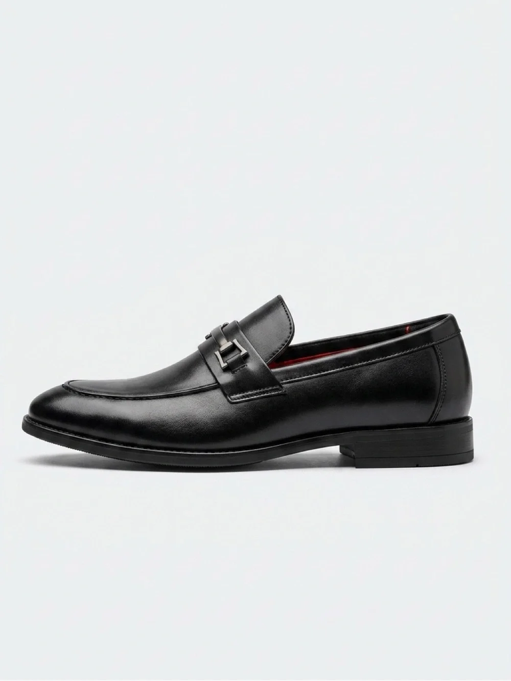Bruno Marc Boys' Black Leather Dress Loafers